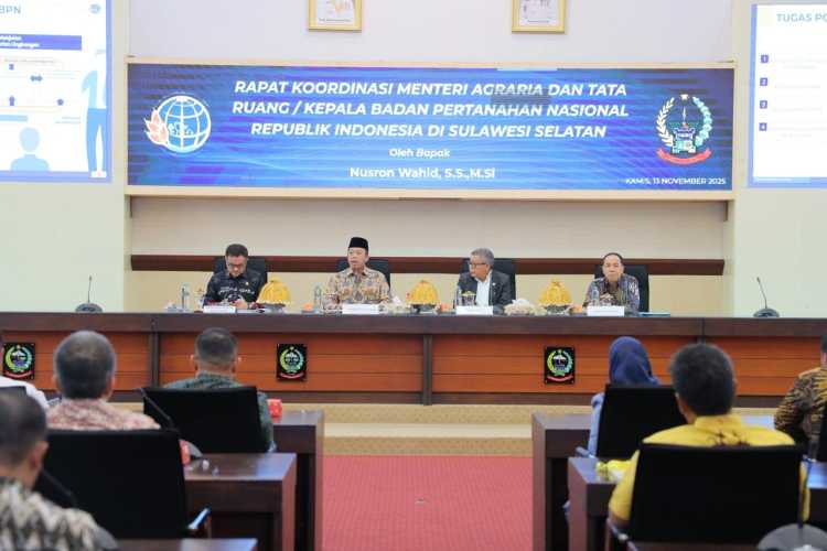 Percepat Penyelesaian Persoalan Tanah dan Ruang, Menteri Nusron Adakan Rakor dengan Kepala Daerah Se-Sulsel