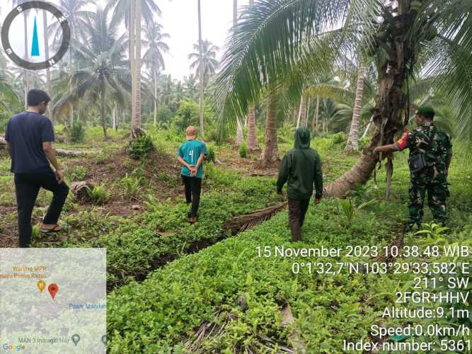 Babinsa Batang Tumu Perkuat Jaring Informasi Karhutlah