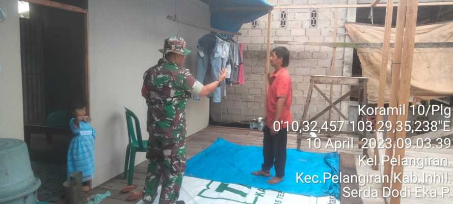 Babinsa Harapkan Keamanan Rumah Ketika Sholat Tarawih
