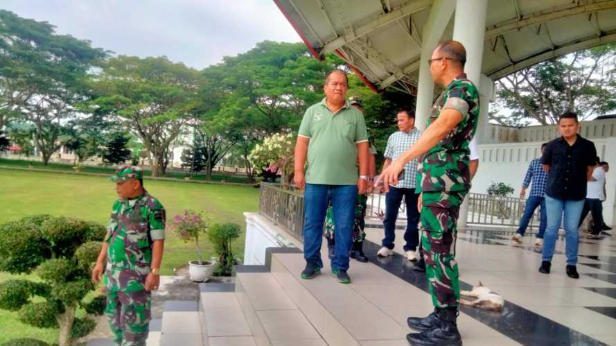 Kasdim Pantau lokasi Penutupan TMMD ke 124 tahun 2025 Kodim 0208 Asahan