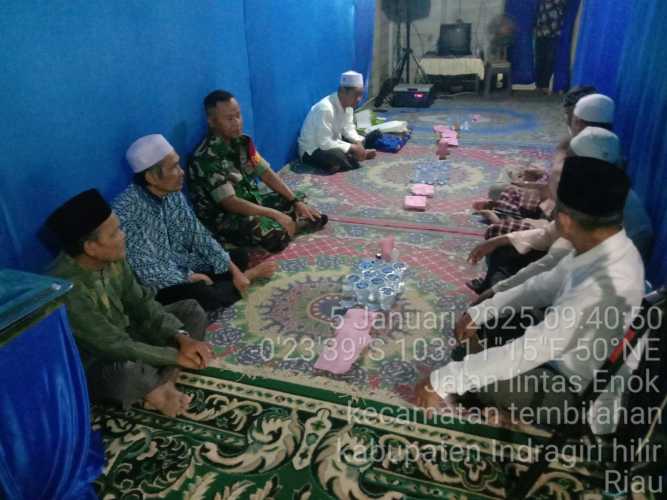 Tembilahan Harmonis,Babinsa Hadiri Kegiatan Religi Masyarakat