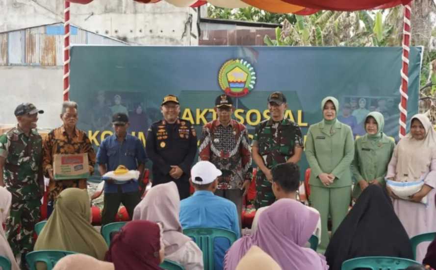 Wujud Sinergi Kemanusiaan, BC Tembilahan dan Kodim 0314/Inhil Bergandengan Tangan Bantu Masyarakat Pulau Kijang Pasca Musibah