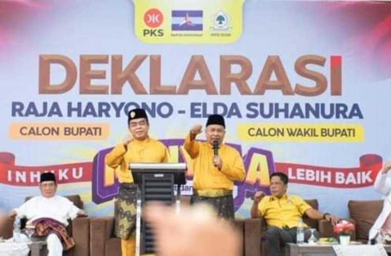 Dengan Tagline Menyala Inhuku Raja Haryono-Elda Siap Bertarung di Pilkada 2024