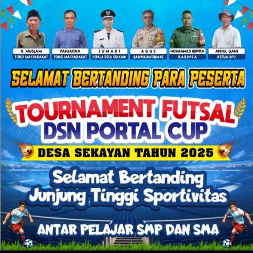 Portal Cup 2025,Turnamen Futsal Meriahkan HUT RI ke-80 di Desa Sekayan