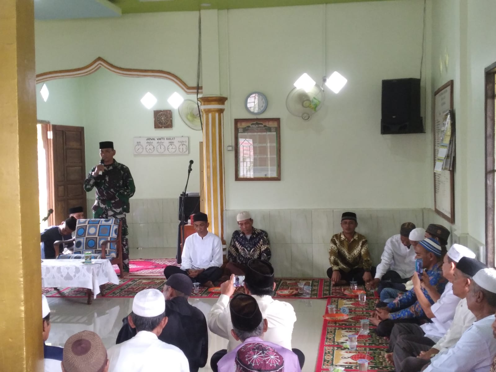 Danramil 10/Pelangiran Berikan  Sambutan dalam Peringatan Maulid Nabi Muhammad Saw