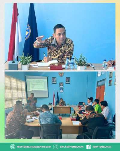 Kepala KSOP Kelas IVA Tembilahan Pimpin Rapat Pemeliharaan TUKS PT. SRL