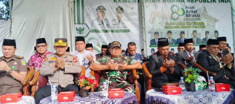 Danramil 01/Tembilahan Menghadiri Upacara Peringatan Hari Amal Bakti Kemenag RI Ke -80