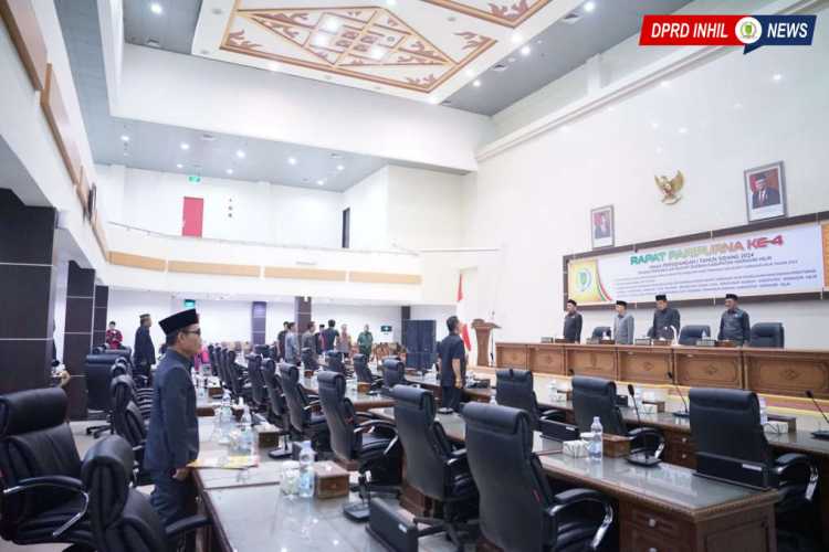 DPRD Inhil Sampaikan Rekomendasi Terhadap LKPJ Bupati Pada Paripurna Ke-4