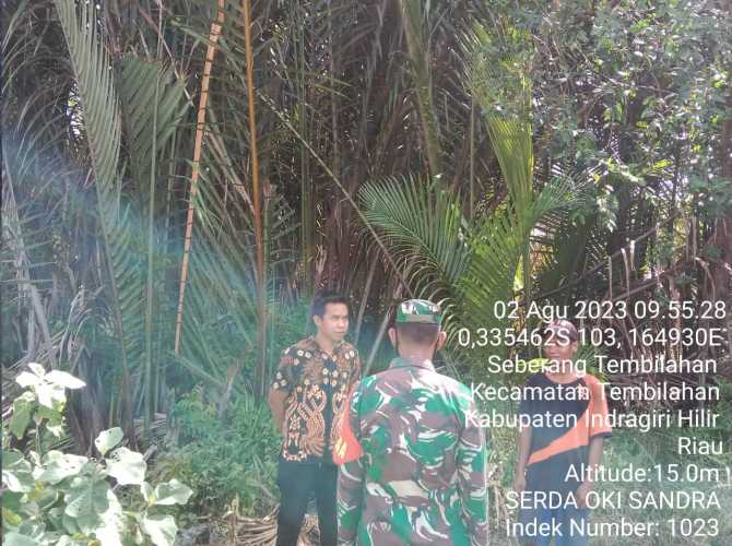 Babinsa Seberang Tembilahan Perketat Patroli Karlahut