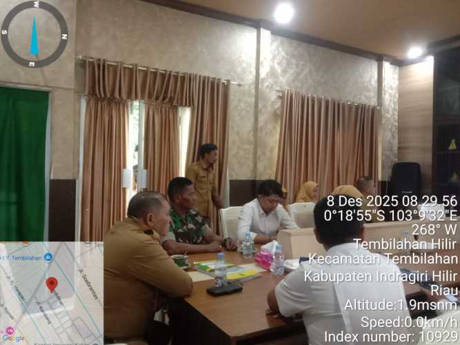 Peltu Jaharzam Wakili Dandim 0314/Inhil Hadiri Rapat Koordinasi TPID Bahas Pengendalian Inflasi, Program Tiga Juta Rumah, dan Inventarisasi Jembatan Pejalan Kaki