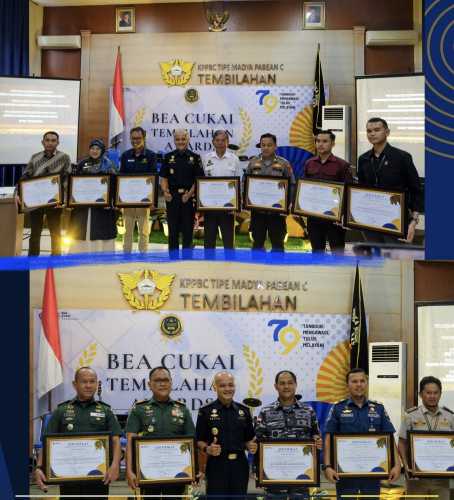 Sempena Hari ORI dan HUT Ke -79, Bea Cukai Tembilahan Berikan Award Kepada Mitra Strategis