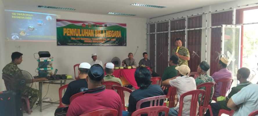 Wujudkan Ketahanan Wilayah, Satgas TMMD ke-130 Kodim 0314/Inhil Gelar Penyuluhan Bela Negara di Keritang