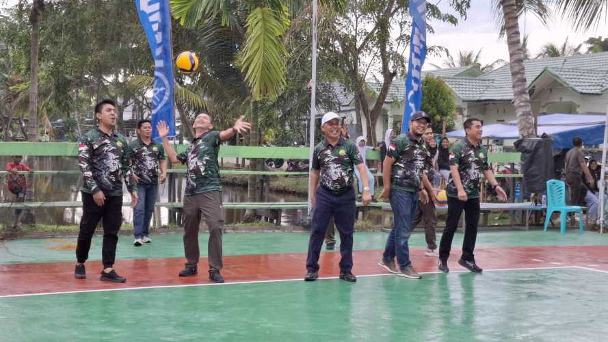 Semi Open Tournament Voli Putra Dandim 0314/Inhil Cup VII Resmi Dibuka