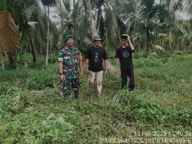 Babinsa Koramil 12/Btk Ajak Warga Desa Sungai Dusun Jaga Lingkungan dengan Hindari Pembakaran Lahan