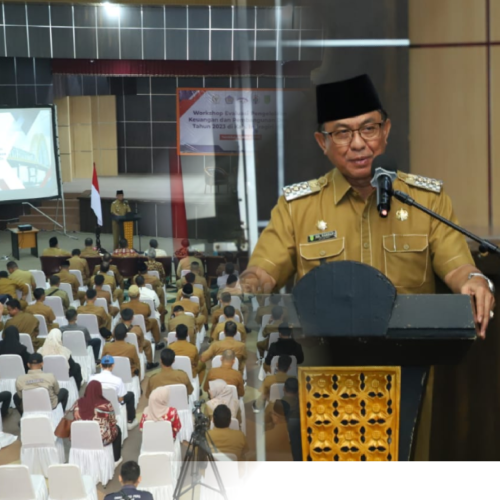 Bupati Indragiri Hilir HM. Wardan Membuka Workshop Evaluasi Pengelolaan Keuangan dan Pembangunan Desa Tahun  2023