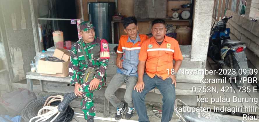 Serda Supardiyanto Konsolidasi dengan Petugas PLN Terkait Gangguan Jaringan