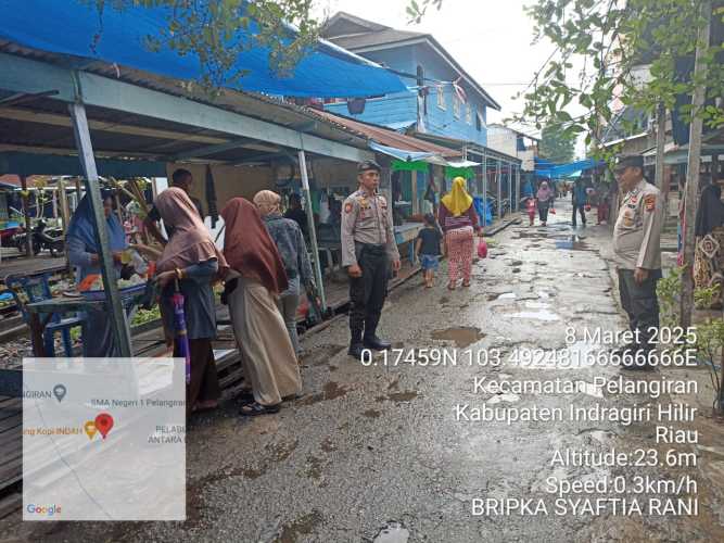 Polsek Pelangiran Gelar Operasi Tertib Ramadan Lancang Kuning 2025 Fokus Pusat Perekonomian Masyarakat