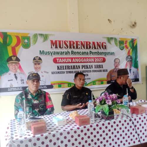 Babinsa Kelurahan Pekan Arba Ikuti Musrenbang Ta2027 dan Rembuk Stunting