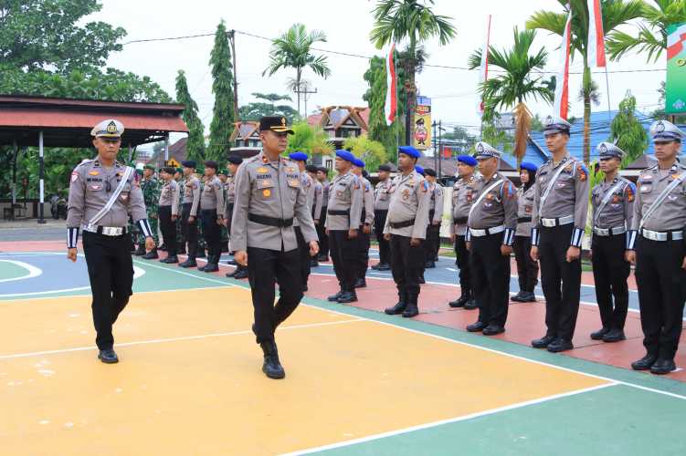 Apel Gelar Pasukan Operasi Patuh Lancang Kuning 2025 di Polres Indragiri Hilir: Wujudkan Tertib Lalu Lintas Menuju Indonesia Emas