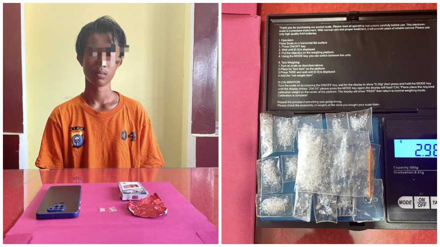 Polsek Pelangiran Ungkap Kasus Narkotika Jenis Sabu, Seorang Remaja Diamankan