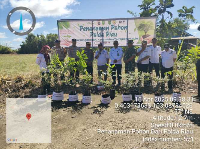 Kegiatan Penanaman Pohon di Desa Sungai Intan Dukung Kelestarian Lingkungan