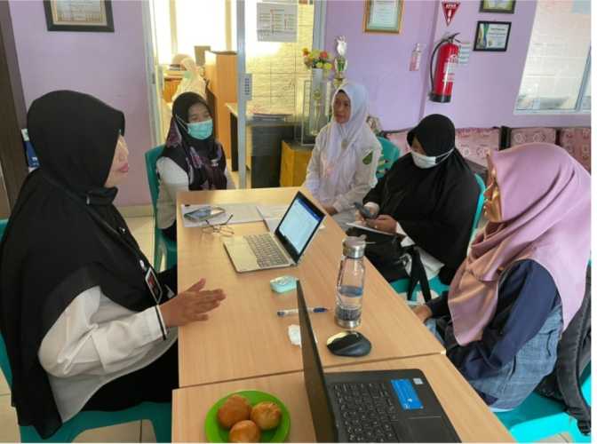 Dinas P2AKBP3A Inhil Bersama AKS Audit Kasus Stunting di Tembilahan Hulu