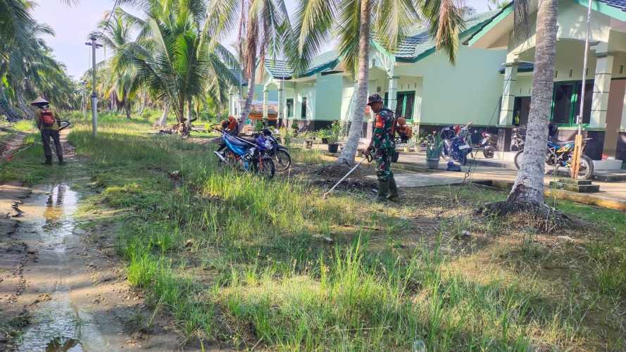 Hut Kodam I Bukit Barisan, Personil Koramil Lakukan Pembersihan Makoramil