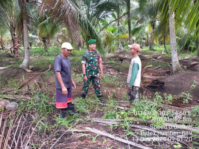 Tindakan Cepat Babinsa, Cegah Kebakaran Hutan di Desa Gemilang Jaya