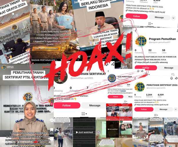 Kementerian ATR/BPN Tegaskan Tidak Ada Program Pemutihan Sertipikat Tanah