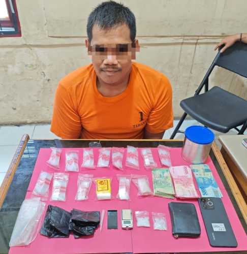 Polsek Keritang Ungkap Kasus Narkotika, Amankan Pengedar Shabu dengan Barang Bukti 8,9 Gram