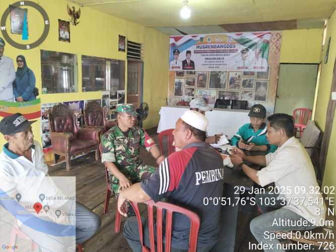 Babinsa Rembuk Bersama Hadapi Bencana Alam di Wilayahnya