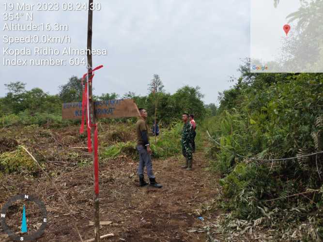 Kopda Ridho Tetap Menjaga dari  Potensi Karhutlah di Hutan Lindung