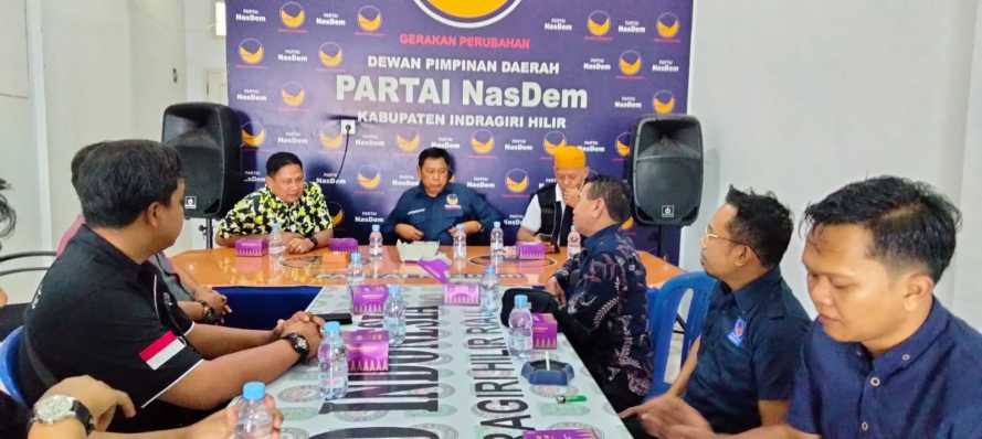 Kasatintelkam Polres Inhil  Lakukan Kunjungan Safari Kamtibmas Ke Partai Nasdem