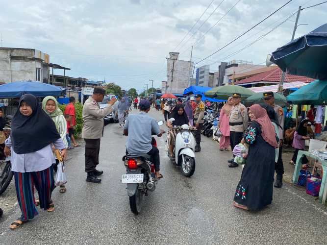 Polsek Kempas Tingkatkan Keamanan Jelang Kunjungan Presiden RI ke Provinsi Riau