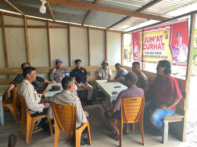 Kapolsek Enok laksanakan Jumat Curhat, Ajak Masyarakat Sinergi Jaga Kamtibmas