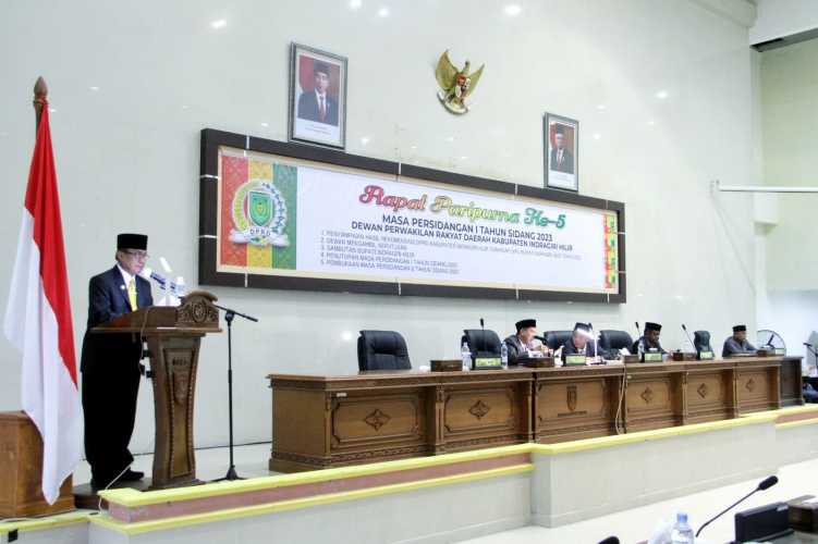 Dalam Rapat Paripurna Istimewa, Bupati Inhil Sampaikan LKPJ Tahun 2022