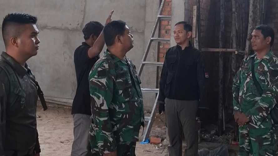 Dandim 0314/Inhil Tinjau Pembangunan Koperasi Merah Putih di Sejumlah Wilayah