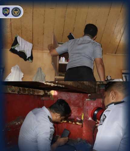 Terus Tekankan Komitmen Zero Halinar, Lapas Tembilahan Gelar Razia Rutin Kamar Hunian