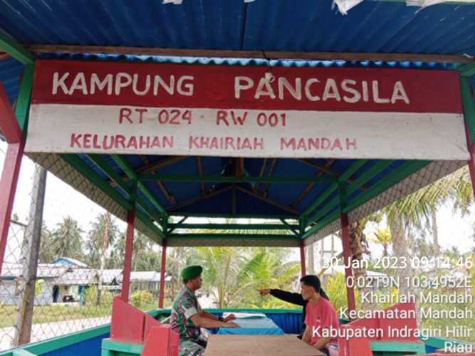 Serda Roni Perankan Sarana Kampung Pancasila