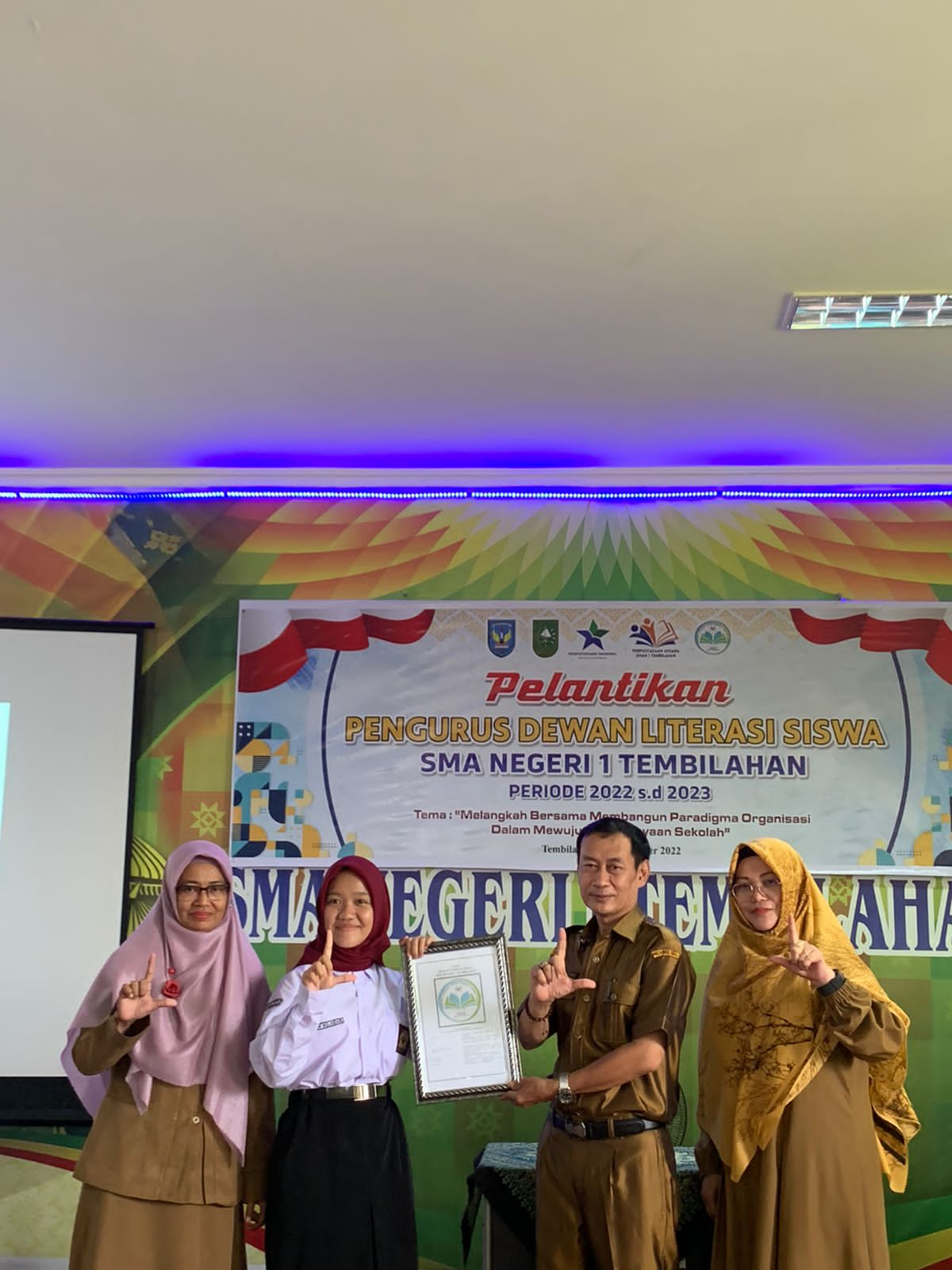 Kepala DPAD  Inhil Hadiri Pelantikan Dewan Literasi SMA Negeri 1 Tembilahan