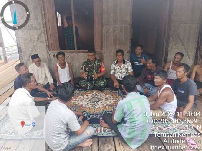 Babinsa Pimpin Musyawarah Persiapan Resepsi Pernikahan