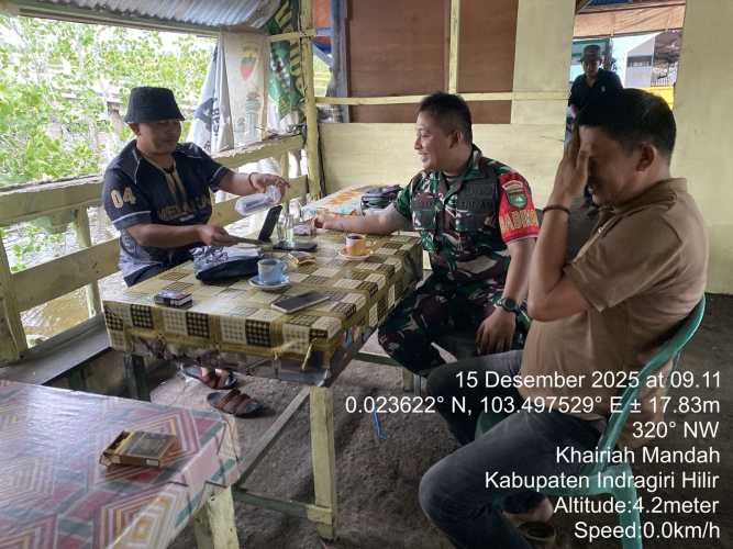 Babinsa Mandah Proaktif Cegah Hasutan dan Provokasi Sosial, Jaga Stabilitas Kamtibmas