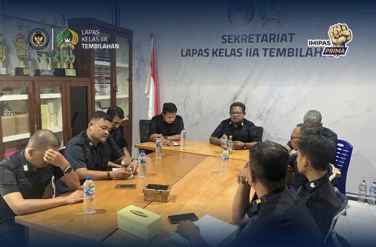 Tingkatkan Integritas, Lapas Tembilahan Kembali Gelar Rapat Tim Pembangunan Zona Integritas