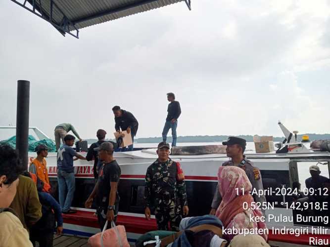 Serda Supardiyanto Intens Pengmanan Arus Mudik di Pelabuhan Marina di H+2 Lebaran