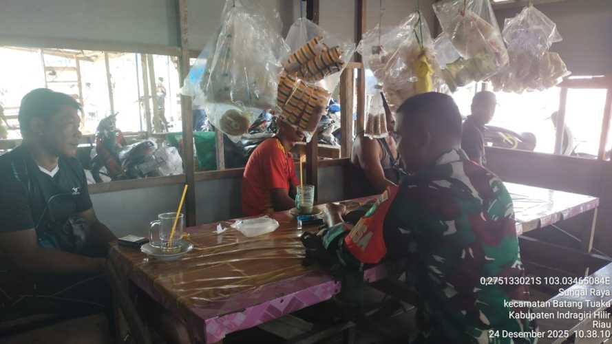 wejangan sosial Babinsa Sungai Raya terkait Kamtibmas: