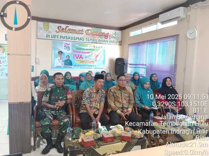 Serda Ronald Manalu Wakili Danramil Dukung Langkah Preventif Kesehatan di Puskesmas Tembilahan Hulu