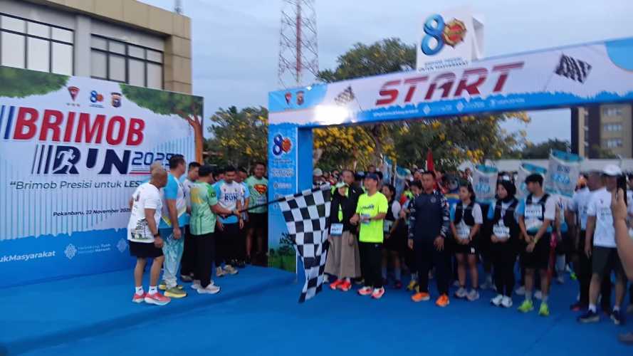 Brimob Run 2025 Meriah, Kapolda Riau Ajak Masyarakat Peduli Alam dan Selamatkan TNTN