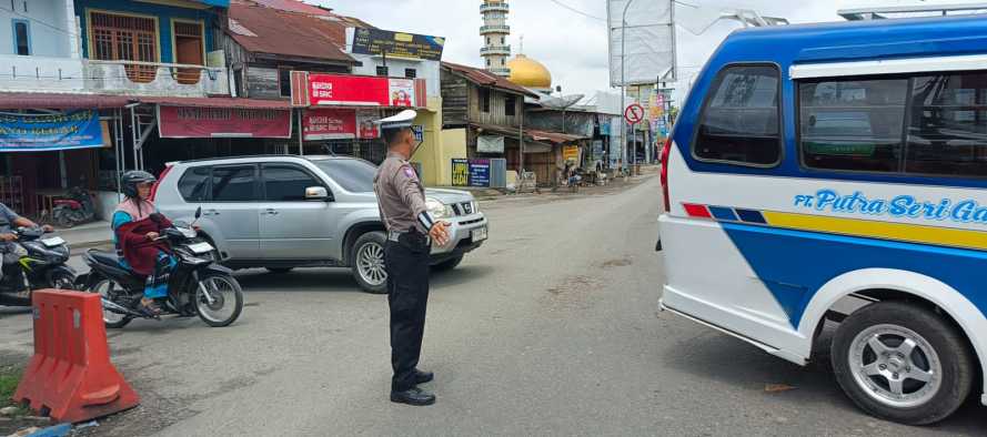 Sat Lantas Polres Batu Bara Gelar Pengaturan Lalu Lintas