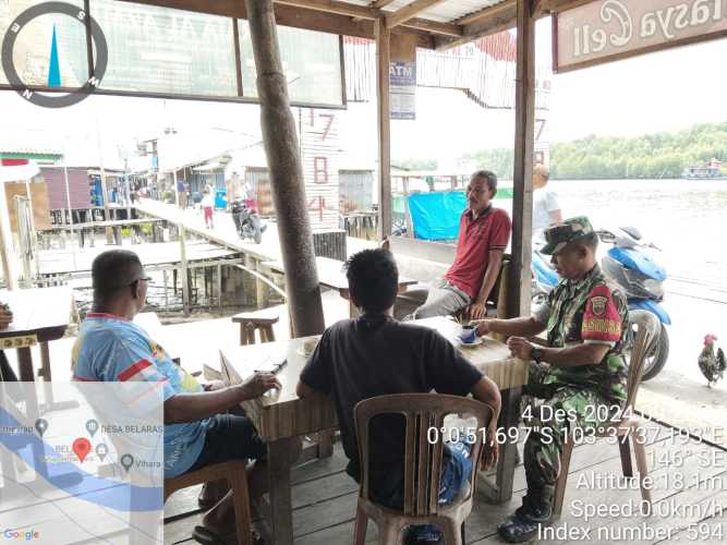 Babinsa Belaras Menjaga Keselarasan Sosial Pasca Pilkada