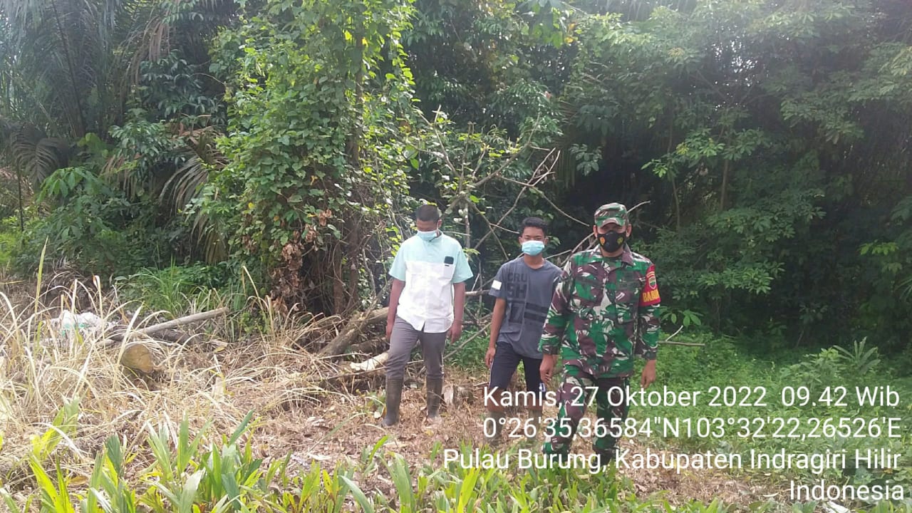 Serda Arlannsyah Babinsa Koramil 11/Pulau Burung Opsi Cegah Karhutlah